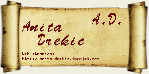 Anita Drekić vizit kartica